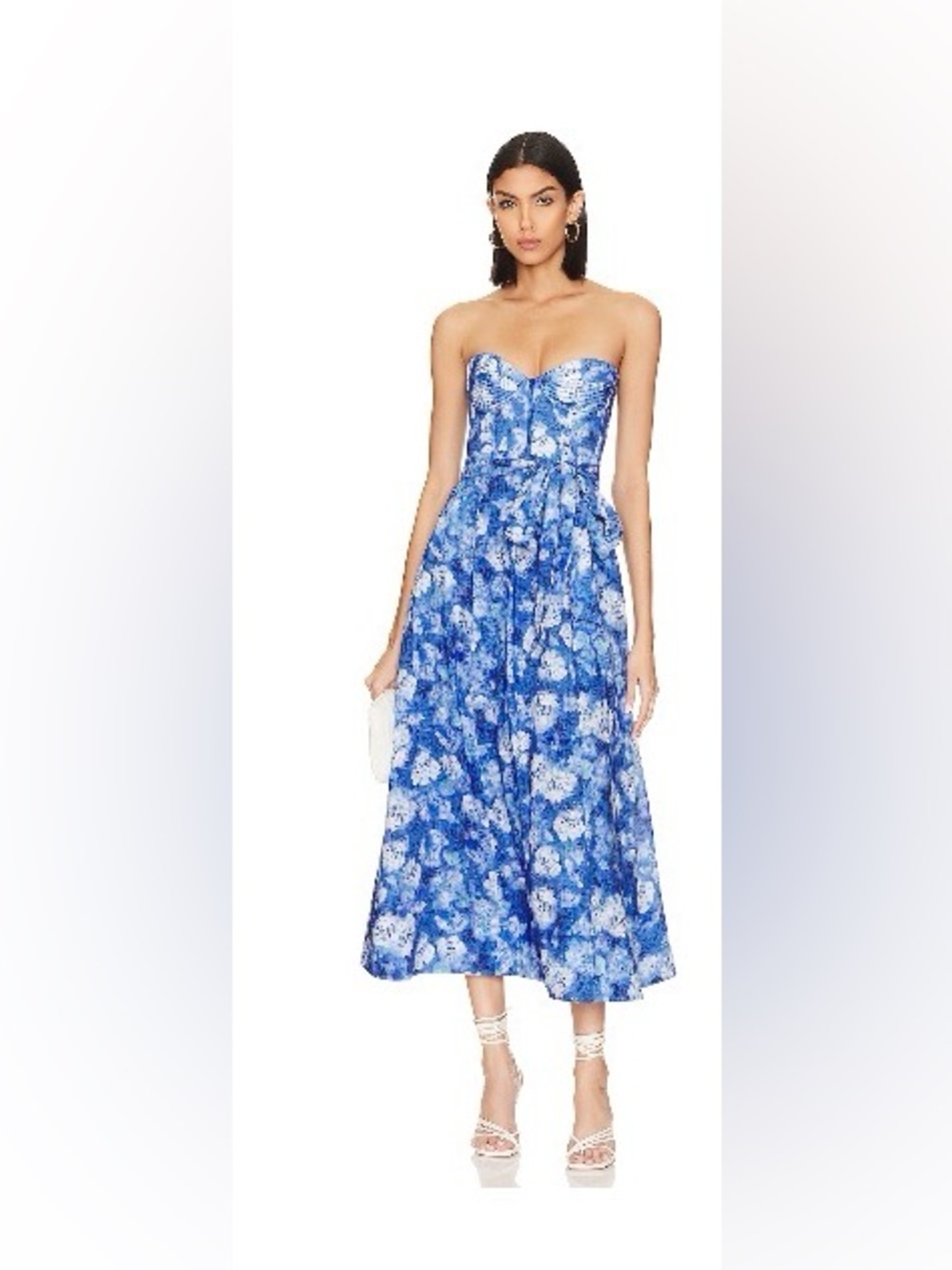 Bardot Vibrant Floral Midi Dress | Blue | Size 8